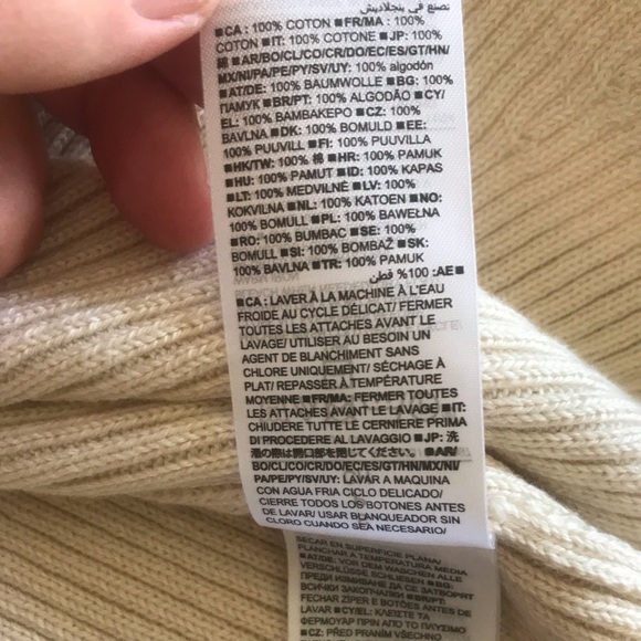 NWT GAP Rib Sweater Polo Mini Dress Cream Knit Polo Dress Ivory Zip Collar Small - Picture 8 of 8